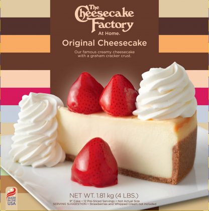 9" Original Cheesecake from The Cheesecake Factory At Home range for UK & Europe Retailers - Box of 12 pre sliced servings