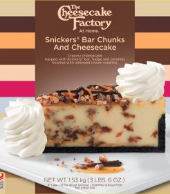 9 inch Snicker Bar Cheesecake from The Cheesecake Factory At Home for UK & Europe Retailers